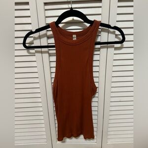 Free People/ burnt orange tank top. Size Small.  Excellent condition.
